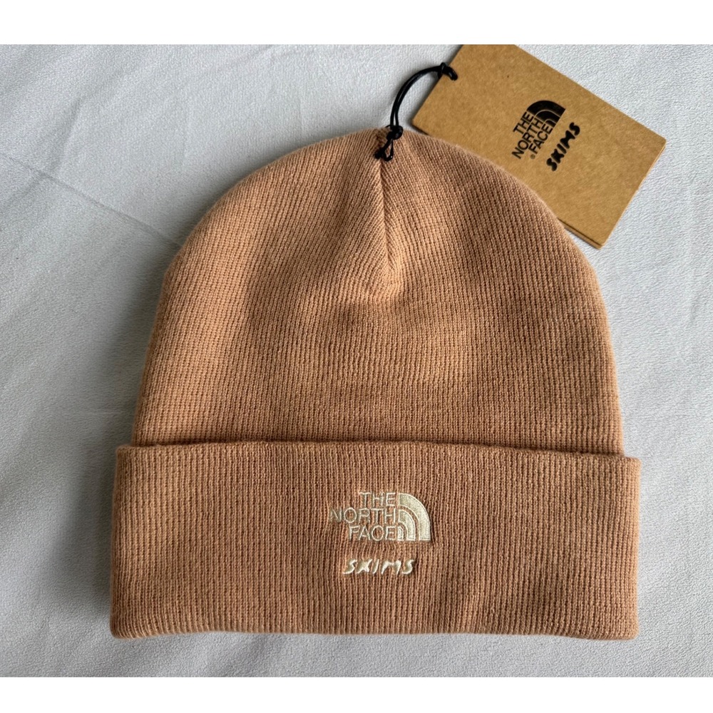 The North Face x SKIMS Beanie Ochre Brown Knit Hat rare limited edition Gorpcore